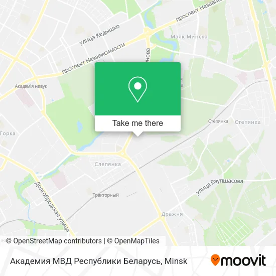 Академия МВД Республики Беларусь map