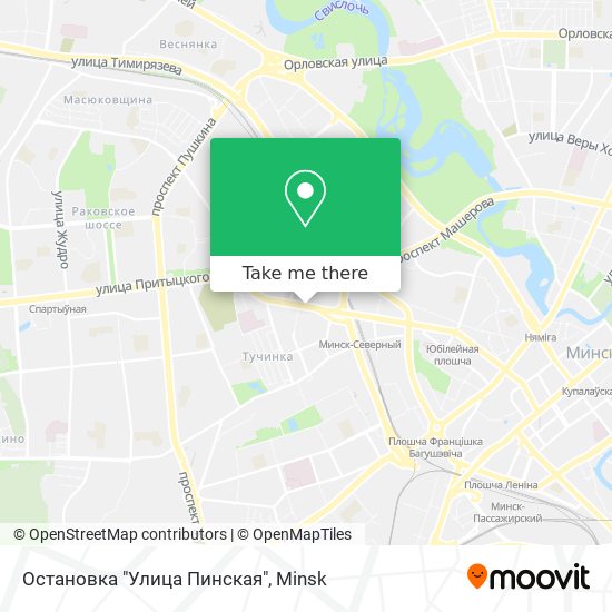 Остановка "Улица Пинская" map