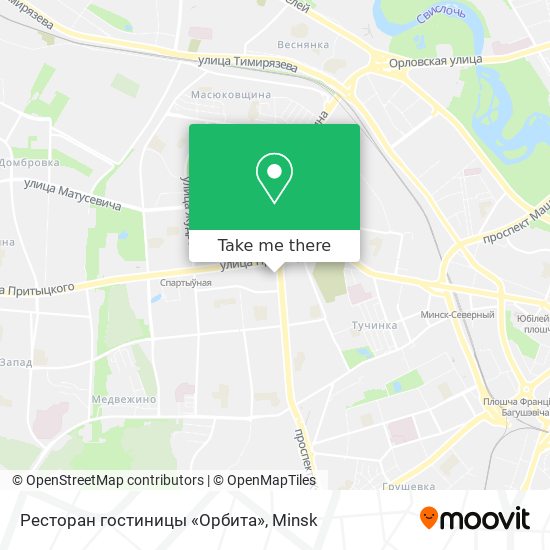 Ресторан гостиницы «Орбита» map