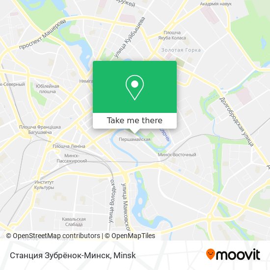 Станция Зубрёнок-Минск map