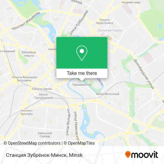 Станция Зубрёнок-Минск map