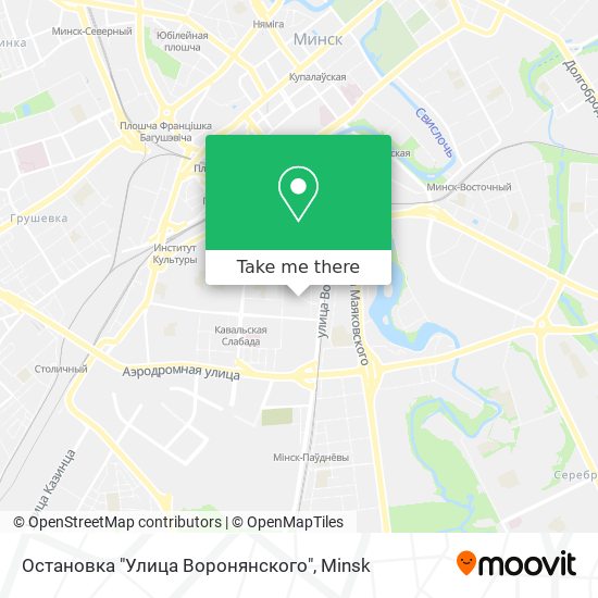 Остановка "Улица Воронянского" map