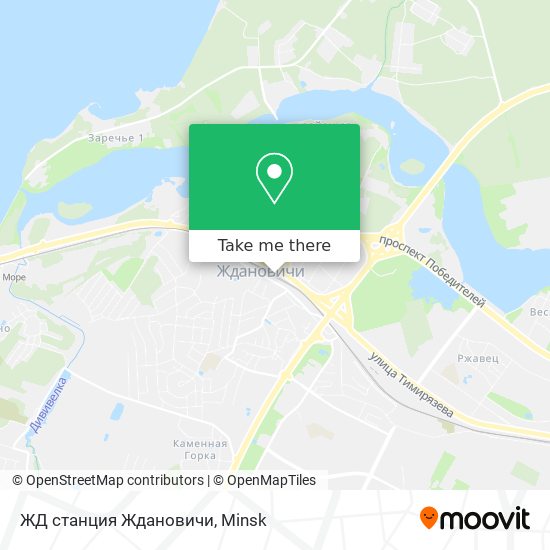 ЖД станция Ждановичи map