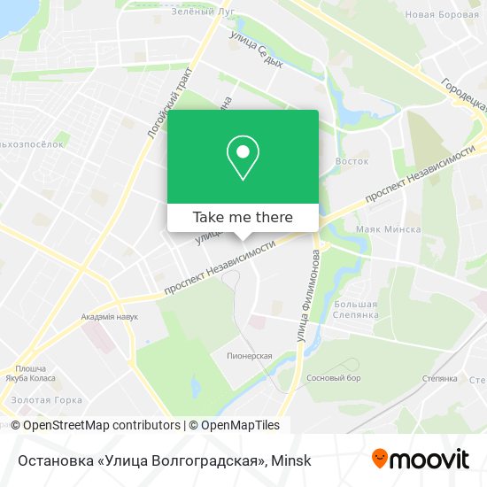 Остановка «Улица Волгоградская» map