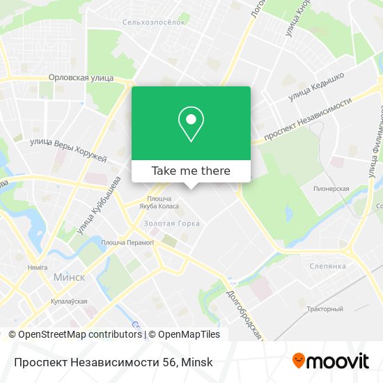 Проспект Независимости  56 map