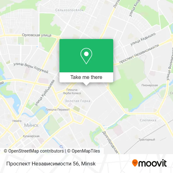 Проспект Независимости  56 map