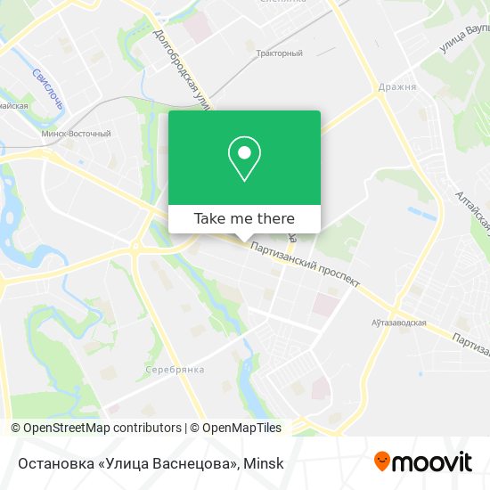 Остановка «Улица Васнецова» map