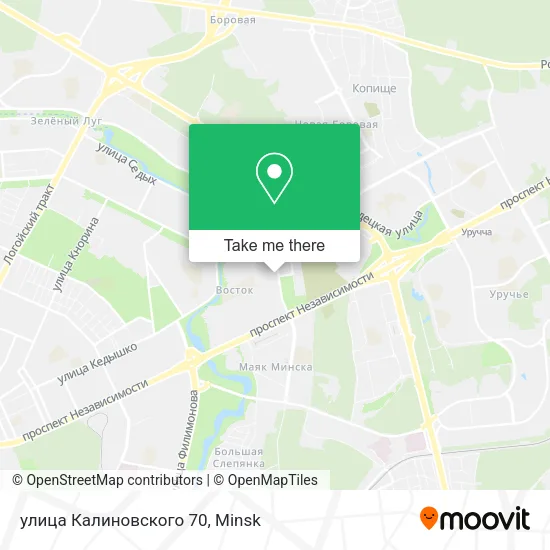 улица Калиновского 70 map
