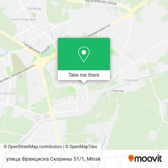 улица Франциска Скорины 51/1 map