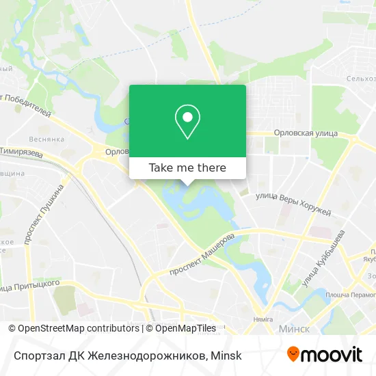 Спортзал ДК Железнодорожников map