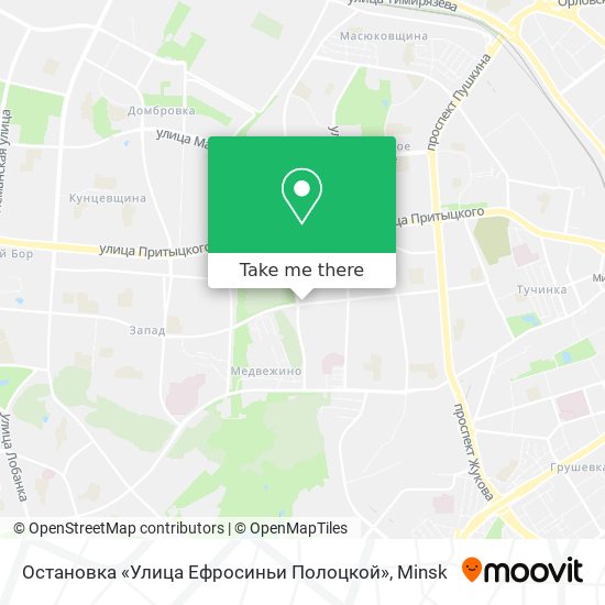 Остановка «Улица Ефросиньи Полоцкой» map