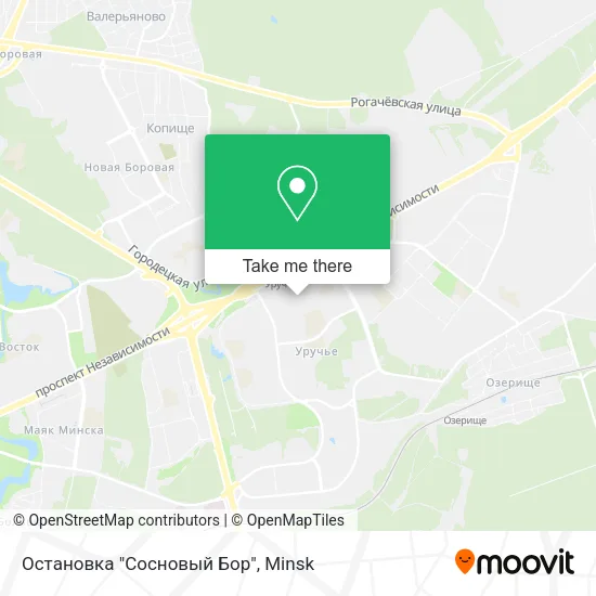 Остановка "Сосновый Бор" map