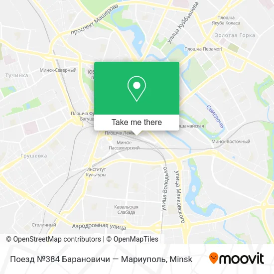 Поезд №384 Барановичи — Мариуполь map