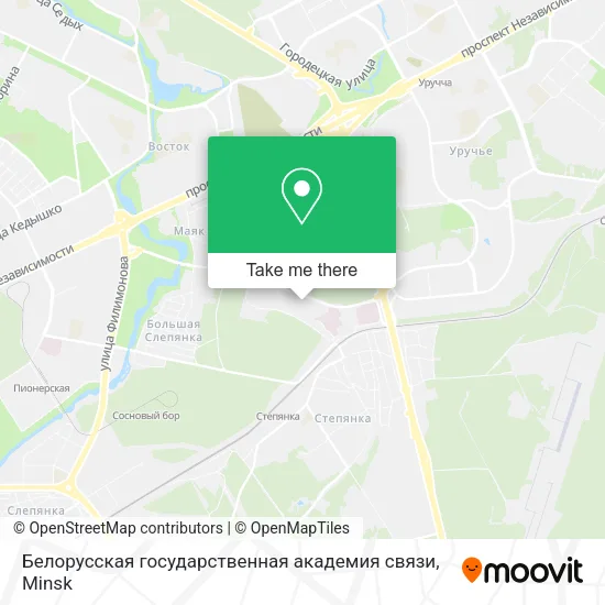 Белорусская государственная академия связи map
