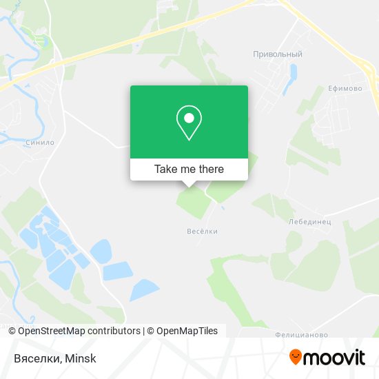 Вяселки map