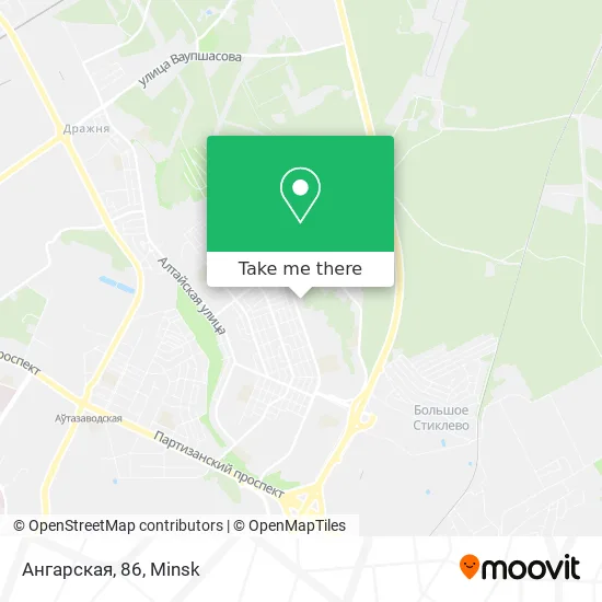 Ангарская, 86 map