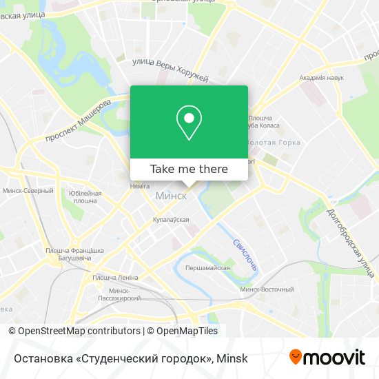 Остановка «Студенческий городок» map