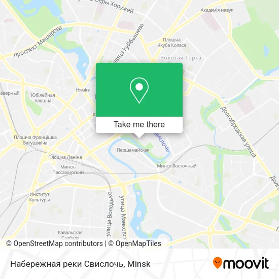 Набережная реки Свислочь map