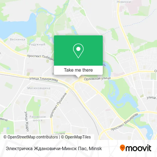 Электричка Ждановичи-Минск Пас map