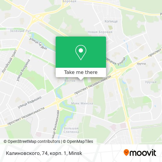 Калиновского, 74, корп. 1 map