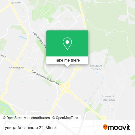улица Ангарская 22 map