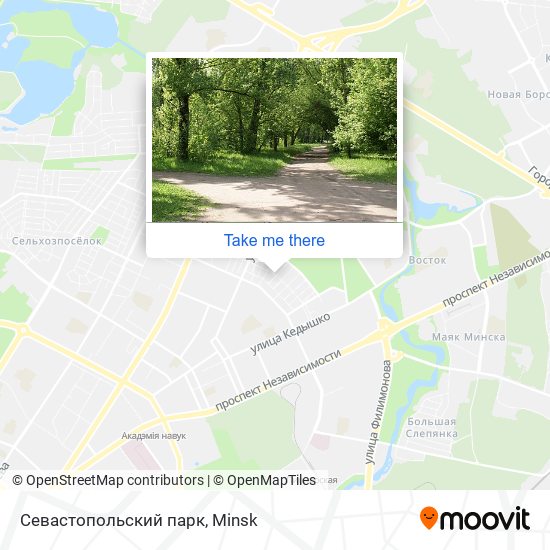 Севастопольский парк map