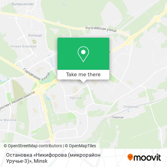 Остановка «Никифорова (микрорайон Уручье-3)» map