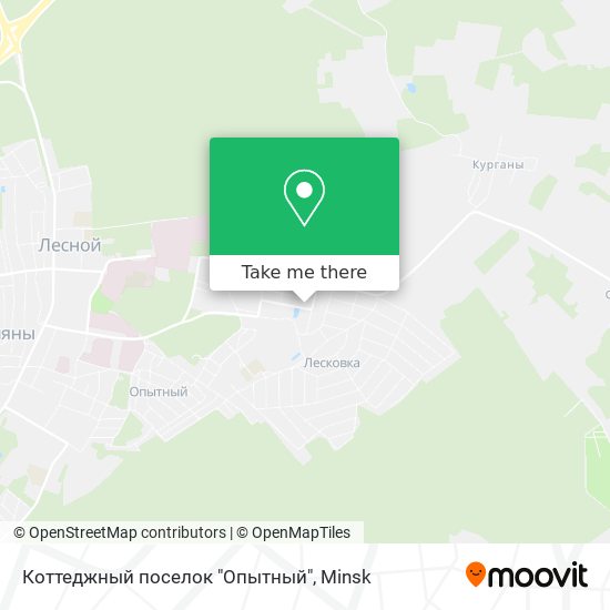 Коттеджный поселок "Опытный" map
