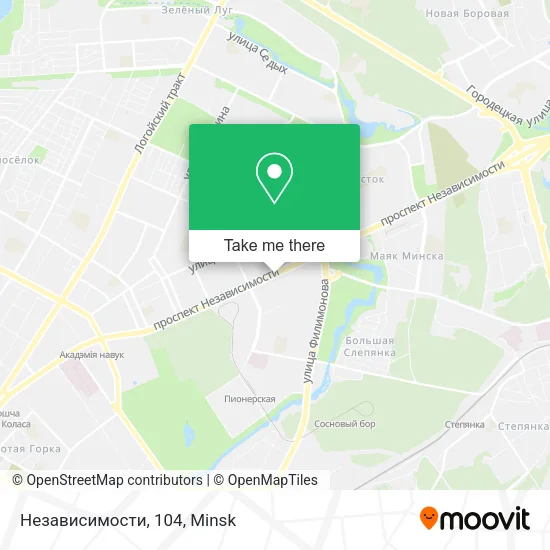 Независимости, 104 map