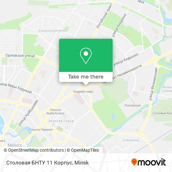 Столовая БНТУ 11 Корпус map