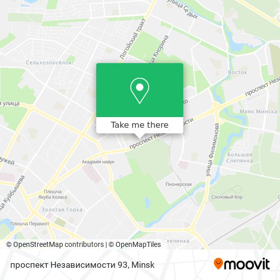 проспект Независимости 93 map