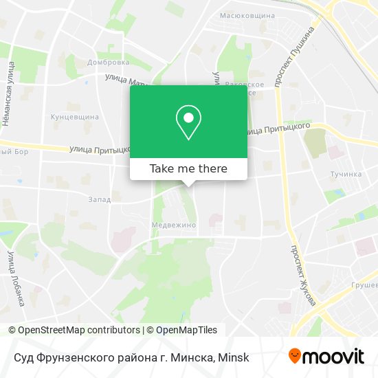 Суд Фрунзенского района г. Минска map