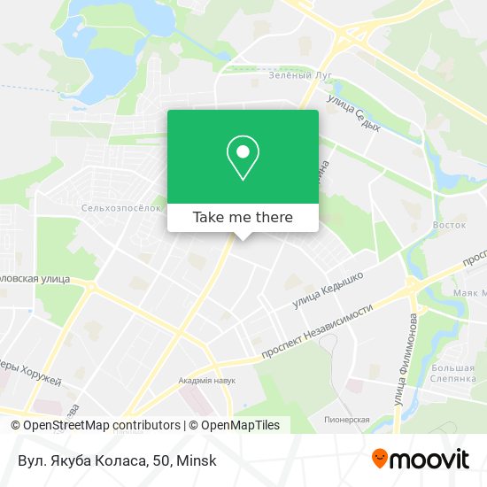 Вул. Якуба Коласа, 50 map