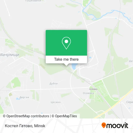 Костел Гатово map