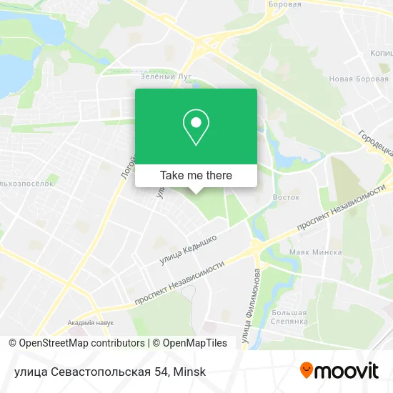 улица Севастопольская 54 map