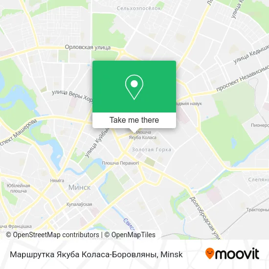 Маршрутка Якуба Коласа-Боровляны map