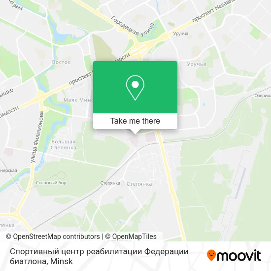 Спортивный центр реабилитации Федерации биатлона map
