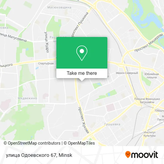 улица Одоевского 67 map