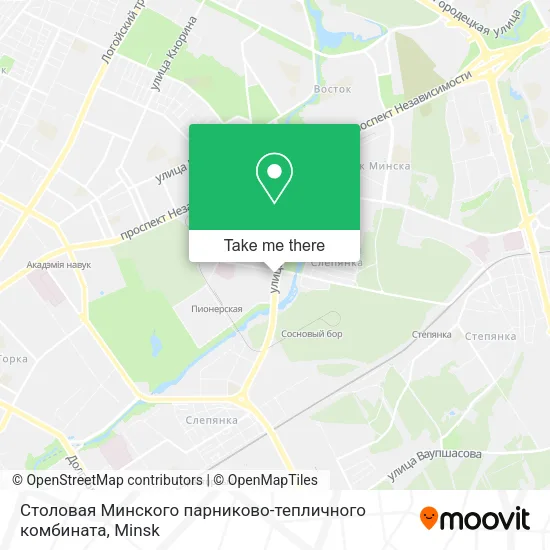 Столовая Минского парниково-тепличного комбината map