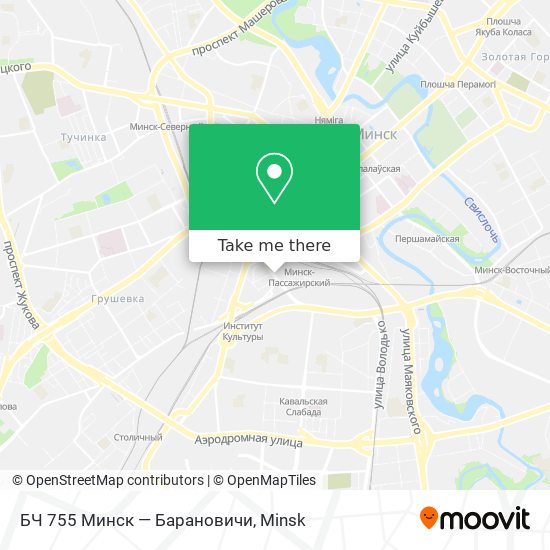 БЧ 755 Минск — Барановичи map
