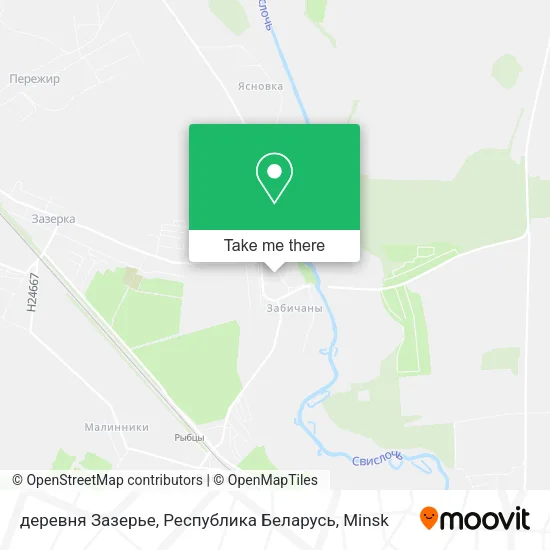 деревня Зазерье, Республика Беларусь map