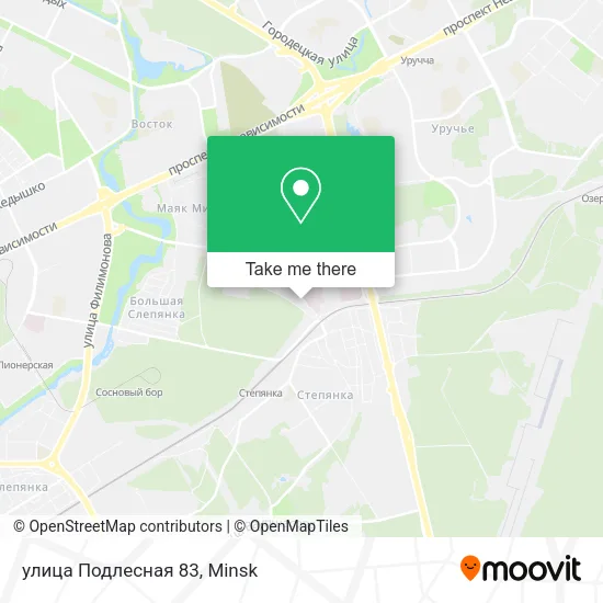 улица Подлесная 83 map