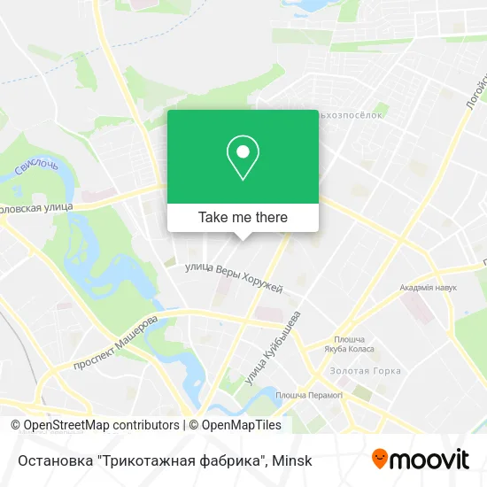 Остановка "Трикотажная фабрика" map