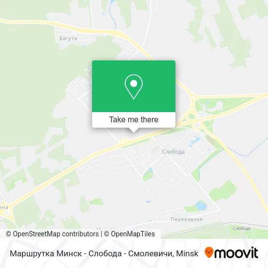 Маршрутка Минск - Слобода - Смолевичи map