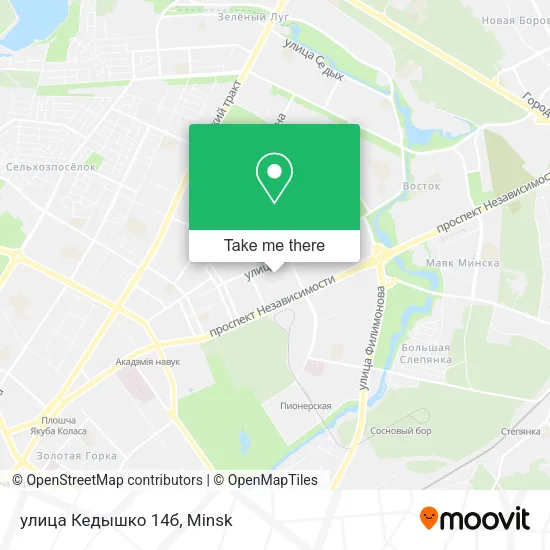 улица Кедышко 14б map