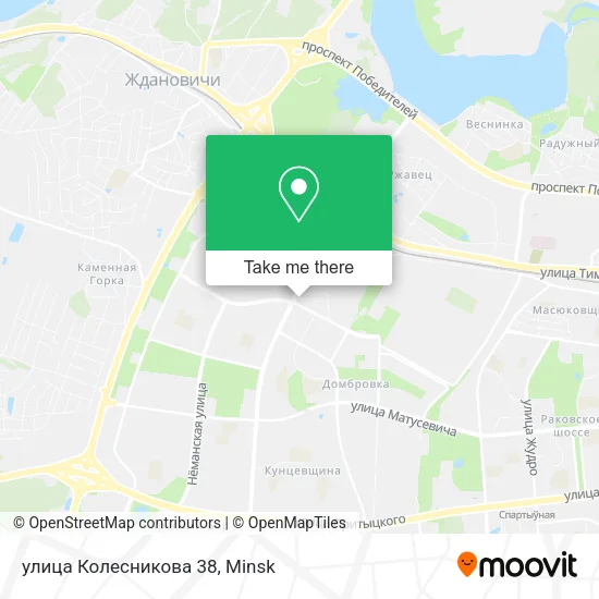 улица Колесникова 38 map