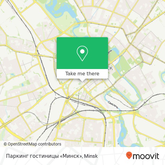 Паркинг гостиницы «Минск» map