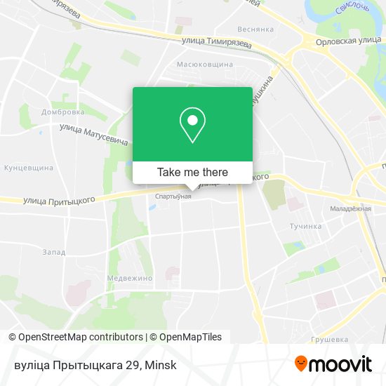 вуліца Прытыцкага 29 map