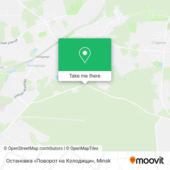 Остановка «Поворот на Колодищи» map