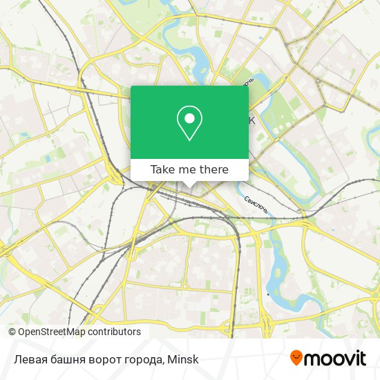 Левая башня ворот города map